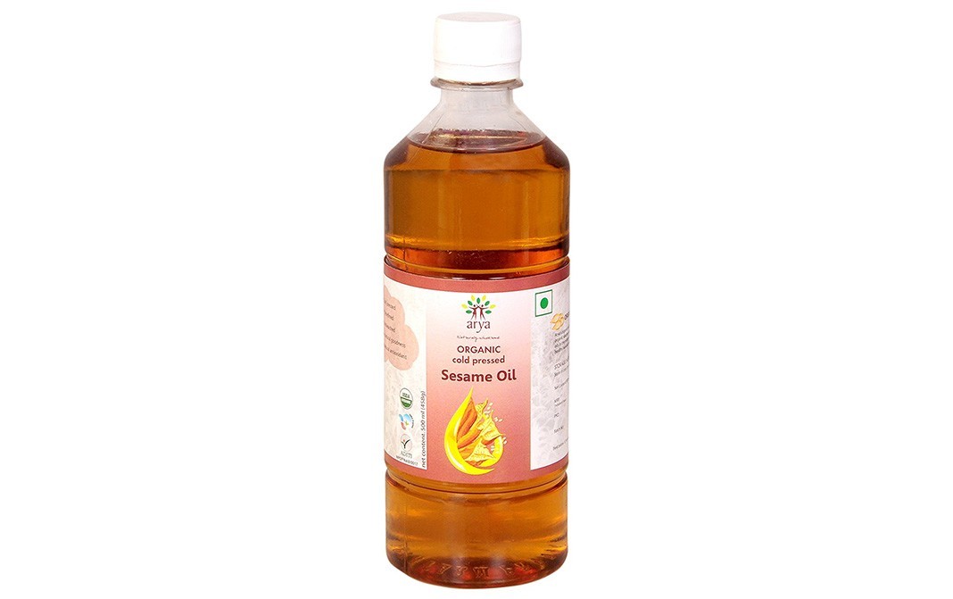 Arya Organic Cold Pressed Sesame Oil   Bottle  500 millilitre